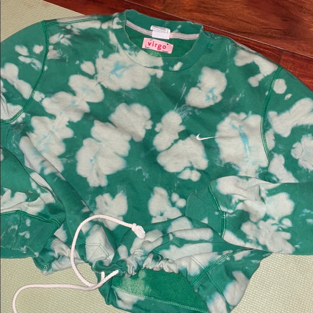 Virgo Tie dye Reworked Nike sweater